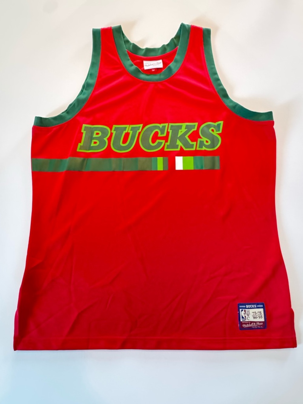 Mitchell & Ness Red Bucks Heritage Patch Jersey